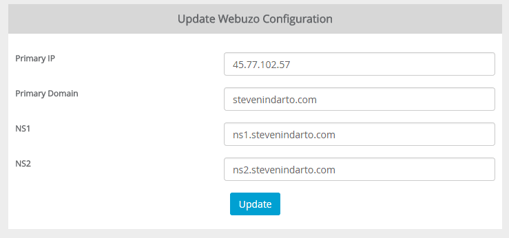 Cara Mengatur Nameserver Domain Untuk Webuzo - Konfigurasi Webuzo