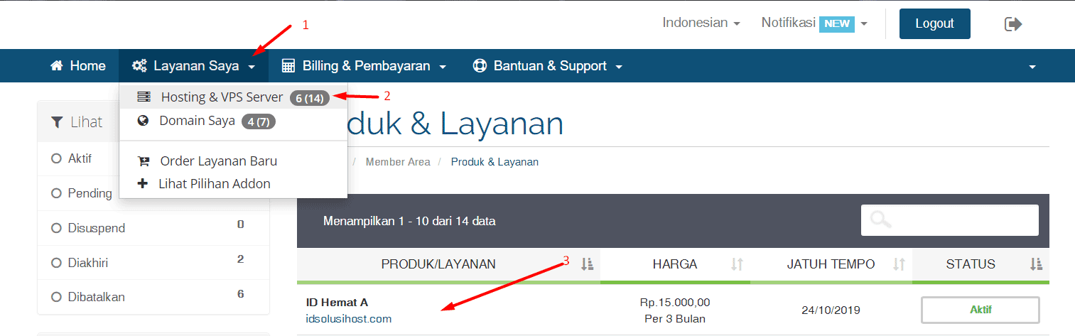 Cara Login Ke DirectAdmin Hosting Control Panel - Step 1